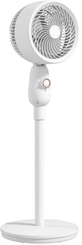 HOMCOM Pedestal Fan, Powerful Air Circulator, 12 Inch Floor Standing Fan with 3 Speed Settings, Oscillating Function for Bedroom, Home and Office, White