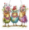 Lxmsja 5D Diamond Painting Anhänger Huhn, Tier Diamond Painting Kinder Erwachsene, Hängende Ornament Bastelset Kreativ Set für Erwachsene Geschenk Mädchen 7 8 9 10 11 Jahre, Kranz Tür Fenster Deko