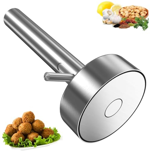 Edelstahl Donut-förmiger Falafel-Schaufel mit Loch, Handbällchenhersteller und Falafel Presse für eine schnelle und einfache Küchenvorbereitung