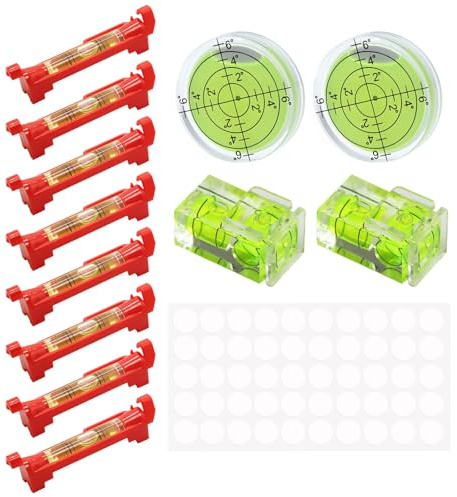 12 Stück Libelle Wasserwaage set Schnurwasserwaage Wasserwaage Klein Mini Dosenlibelle Bubble Small Spirit Level Für Wohnwagen Kamera Elektriker Maurerarbeiten Klempnerarbeiten