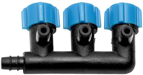 k2aqua Plastic Air Flow 3 Way Control Regulator Valve For Aquarium Fish Pump for Tube 4/6mm
