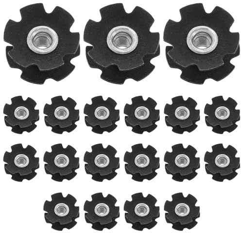 BESPORTBLE 20PCS Bicycle Fork Star Nut Set Bike Headset Nuts for Mountain and Road Bikes Front Fork Repair Cycling Accessories