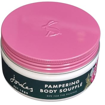 Joules-London Pampering Body Soufflé, Wild Fig and Rose Scent, 200ml Body Cream with White Flower Notes, 6.7 FL OZ