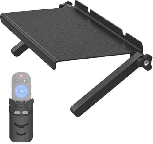 Gettimore Verstellbares 13-Zoll-TV-Regal für Kabelbox und Router – ABS-Wandregal für wandmontierten Fernseher, platzsparendes Design, Schwarz