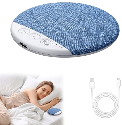 Enceinte de coussin Bluetooth - Oreiller sous l'oreiller pour dormir - Ultra fin - Portable - Haut-parleur silencieux pour chambre à coucher, hôtel, camping, voyages, étudiants (A)
