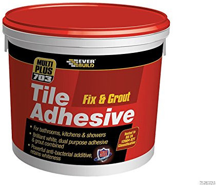3x Everbuild Fix & Grout Tile Adhesive 703 500ml/750g EVBFIX005