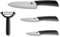 Weisenstein & Emrich Keramikmesser Set, Keramik, Schwarz, Weiß, 3 Messer und 1 Schäler