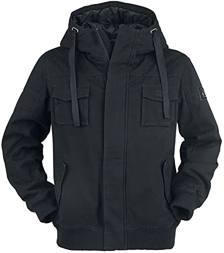 Black Premium by EMP Herren schwarze Winterjacke