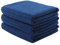 Aniease 3 Pack Super Absorbent Microfiber Cleaning Cloths Quick Dry Cotton Polyester Blue 40CMx60CM