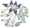 Streudeko Fische, 18 Stück: Holzteile Set, Kleine Tischdeko Holz, Hölzerne Deko Kommunion, Konfirmation, Hochzeit & Taufe, Blau, Weiß & Türkis, Zum Dekorieren & Basteln, Decor Maritim, Holzdeko, 6 cm