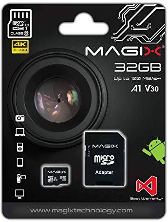 Magix - Micro SD Card MAGIX 4K Series Class10 V30 + SD Adapter UP to 100MB/s (32GB)