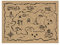 Kraftpapier Tischset Schatzkarte für Kinder 30er Set Einweg Papier Platzsets 40x30cm Tischunterlage Malunterlage Piratenparty Deko & Schnitzeljagd