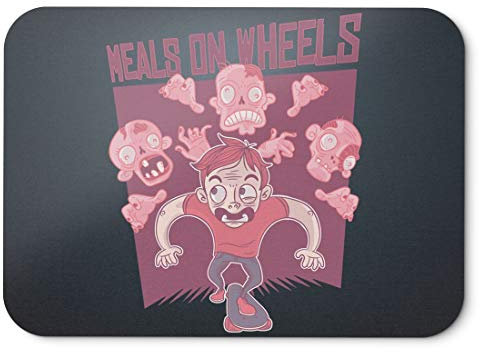 BLAK TEE Hungry Halloween Zombies Mouse Pad 18 x 22 cm in 3 Colours Black