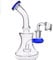 Mini tuyaux à eau en verre de 15,2 cm pour recyclage - Percolateur - Bong en verre avec clou de 14 mm (bleu)