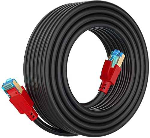 Cat 8 Ethernet Cable 50 ft, 6ft 10ft 20ft 30ft 40ft 75ft 100ft 150ft Heavy Duty High Speed Internet Network Cable 26AWG 40Gbps 2000Mhz,Professional LAN Cable Shielded in Wall,Indoor&Outdoor