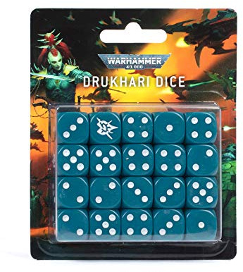 Games Workshop Warhammer 40k - Drukhari Würfel-Set