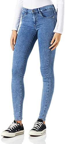 ONLY Damen Onlrain Life Reg Skinny DNM Noos Jeans, Medium Blue Denim, XS / 34L EU