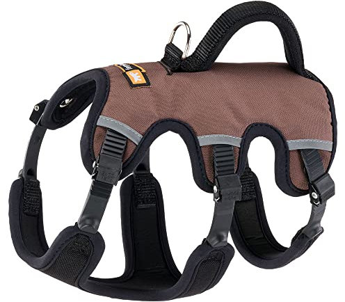 Ferplast Hundegeschirr Kleiner Hund ERGOTREKKING XS, Ausbruchsicheres Hundegeschirr, Greyhound, Perfekte Passform, Verstellbares Geschirr für Hunde, Reflektierend, Gepolstert, 6 Verschlüsse