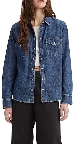 Levi's Femme Iconic Western Chemise à Bouton Bas, Air Space 3, XS