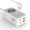 LENCENT GaN 65W Caricabatterie Elettrica da 1.5M, Presa AC e Spina Italiana da Muro, Caricatore Multiplo da Tavolo con 4 Porte USB & 1 AC Presa 2500W, Ricarica Veloce per Laptop, PC, Telefono, ecc.