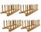 INNERNEED Tellerregale aus Bambusholz, Geschirrständer, Küchenschrank-Organizer für Geschirr/Teller/Schüssel/Tasse/Topfdeckel/Schneidebrett (4er-Pack)