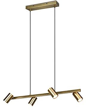 Trio Leuchten Pendelleuchte Marley 302400404, Metall Altmessing, exkl. 4x GU10