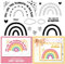 craspire Transparente Regenbogen-Stempel Für Die Kartenherstellung, Dekoration, Scrapbooking, Sterne Silikonstempel Für Grußkarten, Fotoalbum, Tagebuch, Dekoration, DIY-Handwerk
