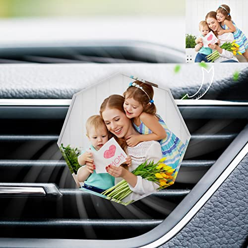 Duftspender für das Auto, Persönlicher Auto Klimaanlagen Clip Mit Foto, Auto Innenraumdekorationen für Männer, Frauen und Teenager, Geschenke Kristall Fotorahmen