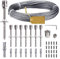 LGJEGD Support Plantes en Acier Inoxydable Treillis for Plantes grimpantes Ensemble Supports muraux 12m Câble en Acier 8Supports