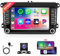 Hodozzy 2+64G Android Autoradio für VW Passat Golf Polo Caddy Bettle Touran Tiguan Jetta für Seat Skoda, 2 Din 7 Zoll Touchscreen Carplay Android Auto Bildschirm Navi WiFi Bluetooth FM RDS Radio HiFi