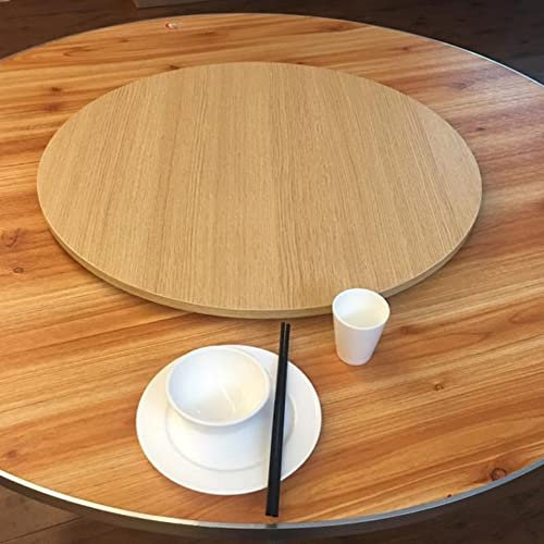 Plato Giratorio De Madera Grande De 120 Cm Mesa De Comedor Redonda Bandeja Giratoria Plato De Servicio Pesado De 100 Cm Bandeja Giratoria De Madera Placa Giratoria De Mesa (Color: Log Color,Size :