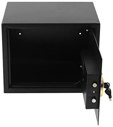 PUDLOR Haushalt Tresor,41.5x35x34.5cm Elektronischer Safe,Safe tresor feuerfest wasserdicht，Doppelbartschloss 2 Schlüssel Safe tresor，kann im Kleiderschrank, Arbeitszimmer,30L Safe（Schwarz）