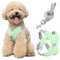 Pawaboo Hundegeschirr mit Hundeleine Set, X-Rahmen Verstellbares Anti Zug Anti-Erstickung Hund Brustgeschirr für Kleine, Mittelgroße Hunde & Welpen, Atmungsaktive Hundeweste mit Leine, M, Minzgrün