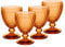 Villeroy & Boch Boston Lot de 4 verres à eau abricot - 400 ml - Verres colorés avec motif à facettes - Verre cristal pour boissons gazeuses - Passe au lave-vaisselle - Orange