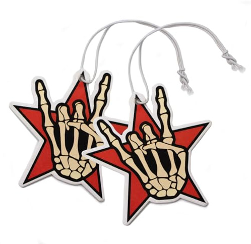 VmG-Store 2er Set Lufterfrischer Duftbaum Tuning fürs Auto Duftspender Air Freshener Duft lustiger Anhänger Design (184 Rocker Hand)