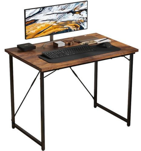 JUMMICO Schreibtisch 80 x 50 x 75 cm, Kleiner Tisch Computertisch Bürotisch für Arbeitszimmer, Computertisch Klein für Home, Office, Braun