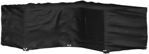 Gartenmöbel Abdeckung in L-Form, Wasserdicht, Regenschutz und Staubfest, PE Abdeckplane, Schutzhülle für L-Form Outdoor Loungemöbel und Ecksofa, 185 x 185 x 70 cm
