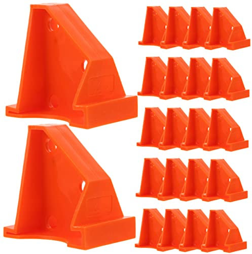 Vaguelly 30pcs Floor Gasket Puzzle Crash Removable Tiling Decking Tiles Flooring Tools Interlocking Encaustic Tile Flooring Laminate Flooring Spacers Vinyl Plank Flooring Orange Plastic