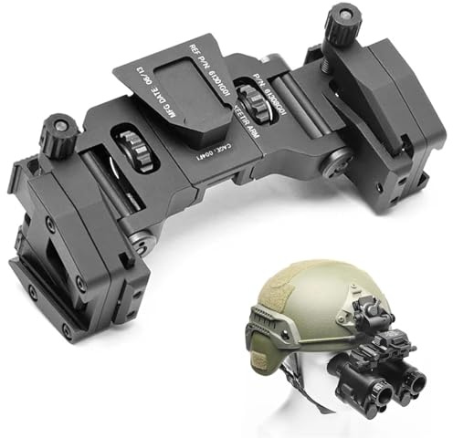 NVG30 NVG10 PVS-14 Binokular Bridge Mount Nachtsicht Brillenhalterung Metallhelm Montage Multifunktion 90 Grad NVG Mount, Gold, Silber, Schwarz
