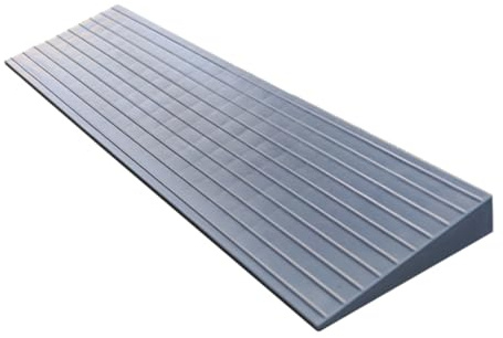 Rollstuhlrampe Türschwelle, Gummirampe, Tragbar und Leicht zu Verstauen, rutschfest, Geeignet für Roller, Rollstühle und Saugroboter(Gray,22 x 5 cm/8.6 x 2 in)