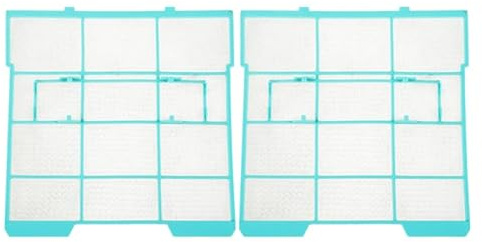 FOMIYES 2 filtros de aire de plástico de malla con ganchos, fácil instalación, prevención de suciedad para unidades interiores, accesorios de aire acondicionado