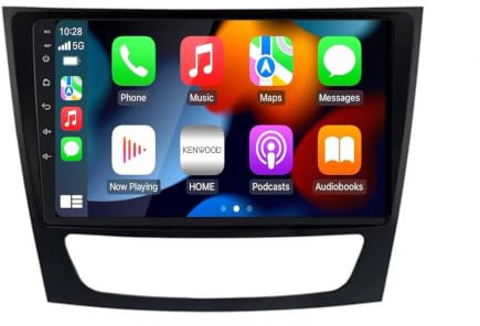 Stereo Pantalla para Mercedes Benz w211 E300 w203 Radio 2002-2010 Android 15 9 Pulgadas Car Navegación Wireless Carplay Android Auto para, 4 Core 2G+64G