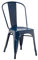SKLUM Lot de 4 Chaises Empilables LIX Bleu Marin Salle à Manger Cuisine Style Industriel Finition Gloss