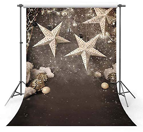 MEHOFOTO 1,5 x 2,1 m Weihnachtssterne Fotostudio Booth Hintergrund Requisiten Winter Weihnachten Glocken Xmas Kinder Hintergründe Fotografie Booth Requisiten