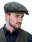 Mucros Weavers Kerry Cap Irish Hat Made in Irland, Grünes Fischgrätmuster, X-Large