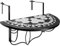 TecTake 800570 Table de Jardin Balcon Pliante en Mosaïque - Diverses Couleurs (Blanc Noir | No. 402767)