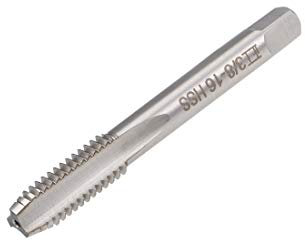 sourcing map Taraud machine Pas de filetage 3/8-16 BSW 3 Flûtes droites Acier rapide H2