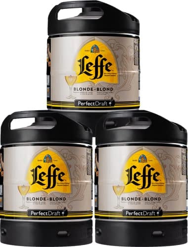 Pack 3 fûts de 6 litres - Compatibles avec la tireuse Perfectdraft - 15 euros de consigne INCLUS (Leffe Blonde)