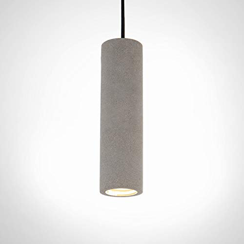 Paco Home Pendelleuchte, GU10, Lampe Für Wohnzimmer Esszimmer Küche, Höhenverstellbar, Farbe: Beton-Stein-Grau, Leuchtmittel: ohne Leuchtmittel