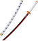 KELEBUE 104cm/80cm, Demon Slayer Cosplay, Rengoku Kyoujurou, Fait Main, Katana, Fans D'Anime, Bois Exquis, éPéEs, Objets De Collection, Cadeaux, Jouets, blanc , noir , rouge
